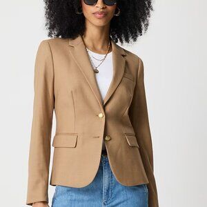 J. Crew Women's Camel Tan School Boy Blazer 2